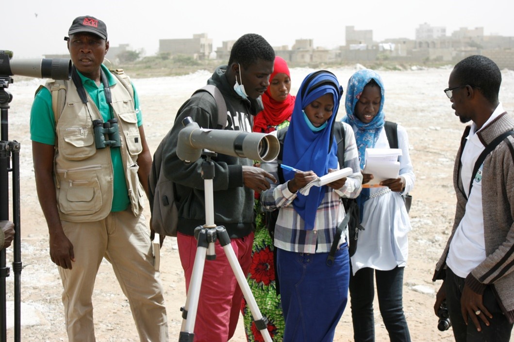 Bird monitoring team at Lake Mbeubeuss, Senegal ©NCD